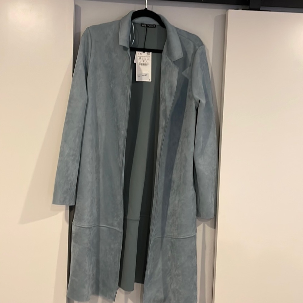 Brand New Zara faux suede coat.